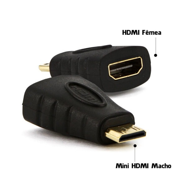 Adaptador Hdmi Femea P Mini Hdmi Cabo Le-5537 (1)