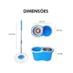 Balde Com Esfregao Mop 16l Aço Inox Ck01 23cmx25cmx44cmhao B – Azul (5)