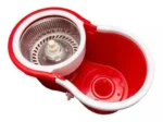 Balde Com Esfregao Mop 16l Aço Inox Ck01 23cmx25cmx44cmhao -vermelho (2)