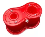 Balde Com Esfregao Mop 16l Aço Inox Ck01 23cmx25cmx44cmhao -vermelho (2)
