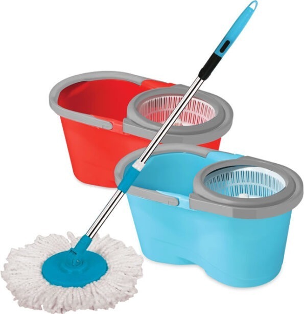 Balde Spin Mop 360 Com Esfregão Plastico Ud196 25x26x46,5cm (1)