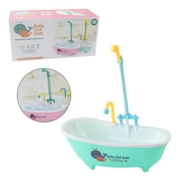 Banheira Com Chuveirinho Sai Agua Brinquedo Fu3190 Thanks Ba (2)