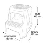 Banqueta Step Multiuso 2 Degraus Preta 25616 (1)