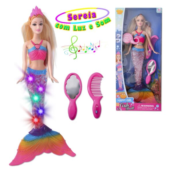 Brinquedo Boneca Sereia Happy Girl Ytl-0052 (2)