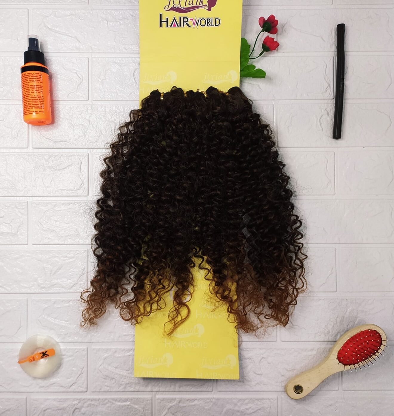 Cabelo Cacheado Organico 120g 55cm Em Tela Jixian Hair World - Cor ...