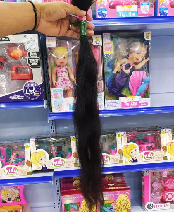 Cabelo Humano 60cm 66g 13,20g Castanho Medio Não Virgem Leve Ondulado Regional (2)