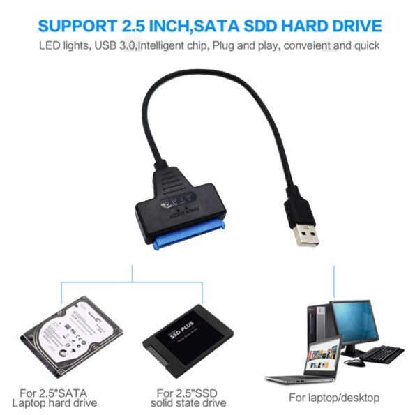 Cabo Leitor Hdd Ssd Sata 2.5 6gbp Usb 3.0 22pino Promoção (1)