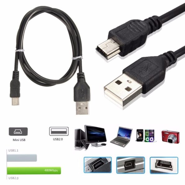 Cabo Usb Para Mini V6 V3 Mp3 Mp4 Celular 1.5m Xinyue Cl8664 (1)