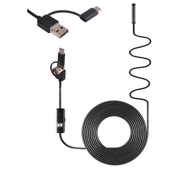 Camera Endoscópica 10m Usb Tipo-c 8mm, 720p, 3 Em 1, Android B0207 (1)