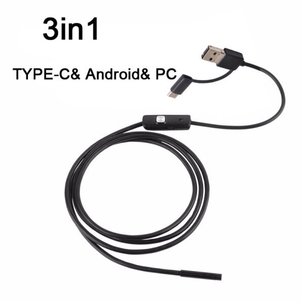 Camera Endoscópica 10m Usb Tipo-c 8mm, 720p, 3 Em 1, Android B0207 (7)