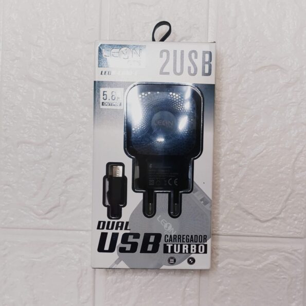 Carregador Turbo Dual Usb 5.8a Leon Tipo C (2)