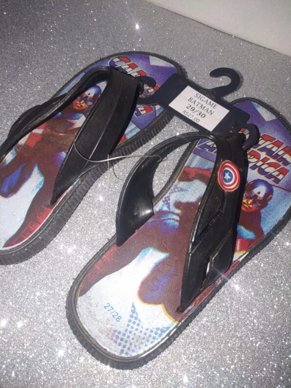 Chinelo Sandalia Imfantil Super Heroes – Capitão America 2 (1)