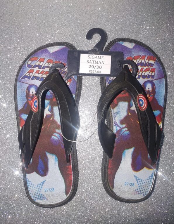 Chinelo Sandalia Imfantil Super Heroes – Capitão America 2 (2)