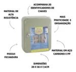 Claviculario De Aco Pchaves 20x16x7cm C20 Cl-20 Western (1)