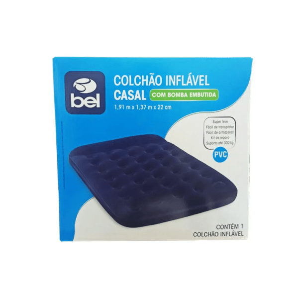 Colchão Inflável Casal Até 300kg 110200 1,91mx1,37mx22cm Bel (1)