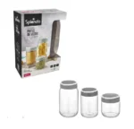Conjunto De Potes De Vidro Cinza Wx08828 425ml 660ml 1 L Splendo (2)