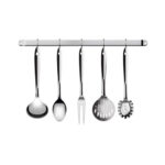 Conjunto De Utensílios Para Cozinha Inox Com Suporte De Parede (1)