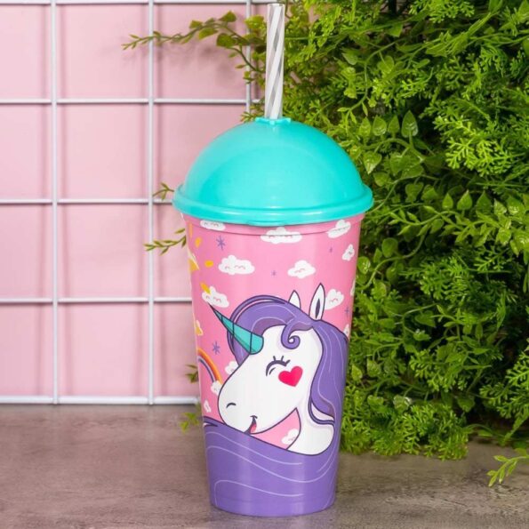 Copo Shake 500ml Personagem Unicornio