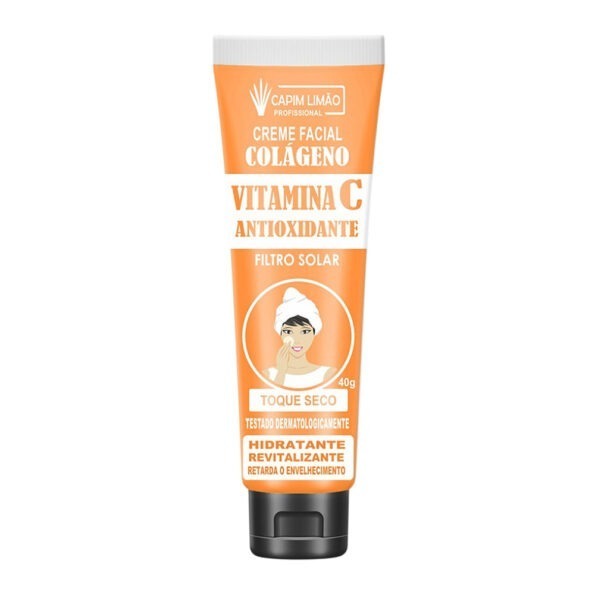 Creme Facial Colágeno Vitamina C Capim Limão 40g (1)