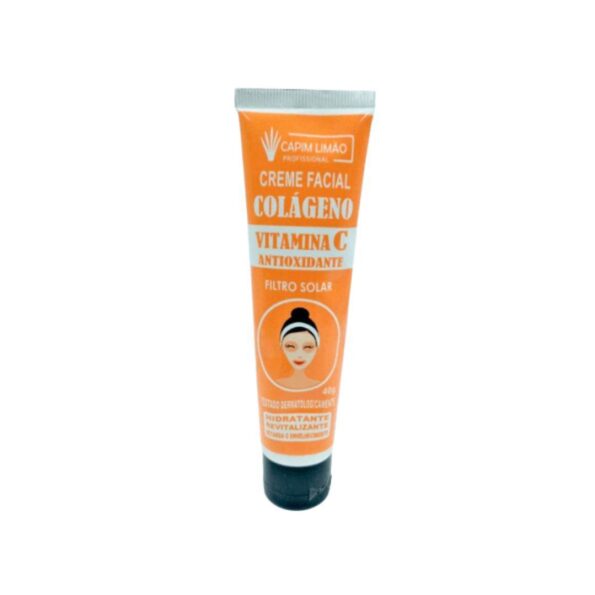 Creme Facial Colágeno Vitamina C Capim Limão 40g (2)