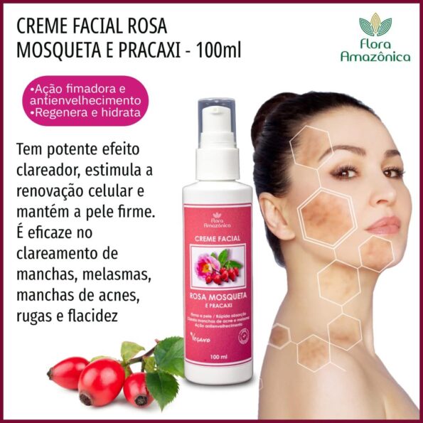 Creme Facial Rosa Mosqueta E Pracaxi – Vegano Flora 100ml Prom (3)