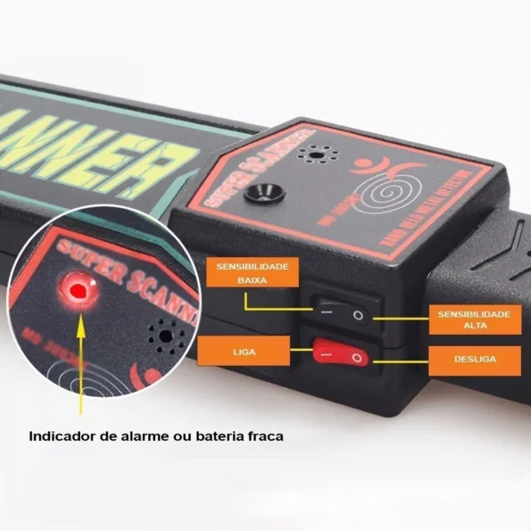 Detector De Metais Portatil Alta Sensibilidade Metal Scanner (2)