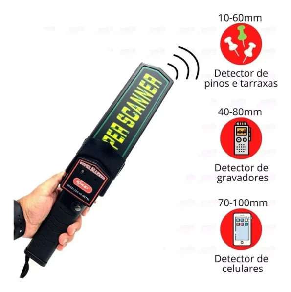 Detector de metais portatil alta sensibilidade profissional marca mbtech (3)