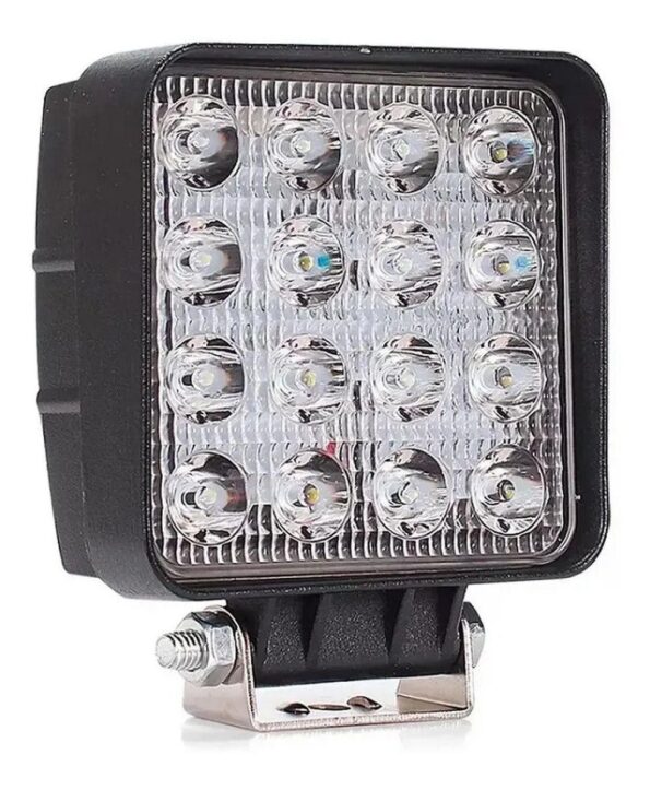 Farol Auxiliar Quadrado Carro Briwax 48watt 4 Led Fk-f0648w (1)