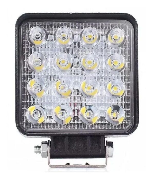 Farol Auxiliar Quadrado Carro Briwax 48watt 4 Led Fk-f0648w (2)