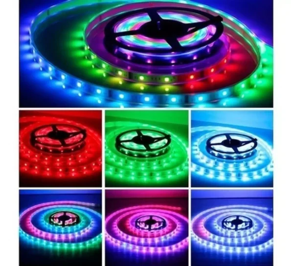 Fita Faixa De Led Strip 5m 12w 5v Ccontrole Rgb5050 Coba (6)