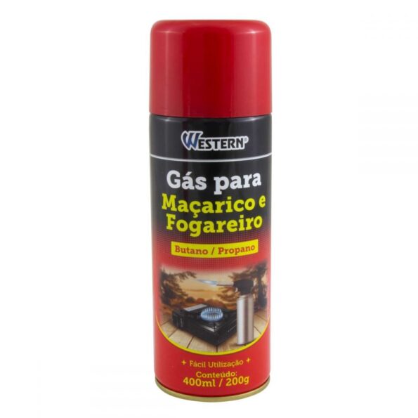 Gás P Maçarico Fogareiro Butano Propano 400ml 200g Western (2)