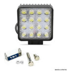 Farol Auxiliar Quadrado Carro Briwax 48watt 4 Led Fk-f0648w (1)