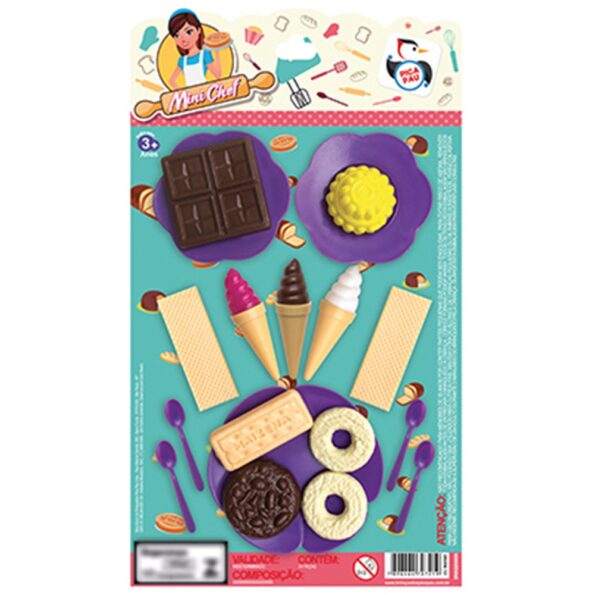 Kit Cozinha Infantil C Sorvete + Colher