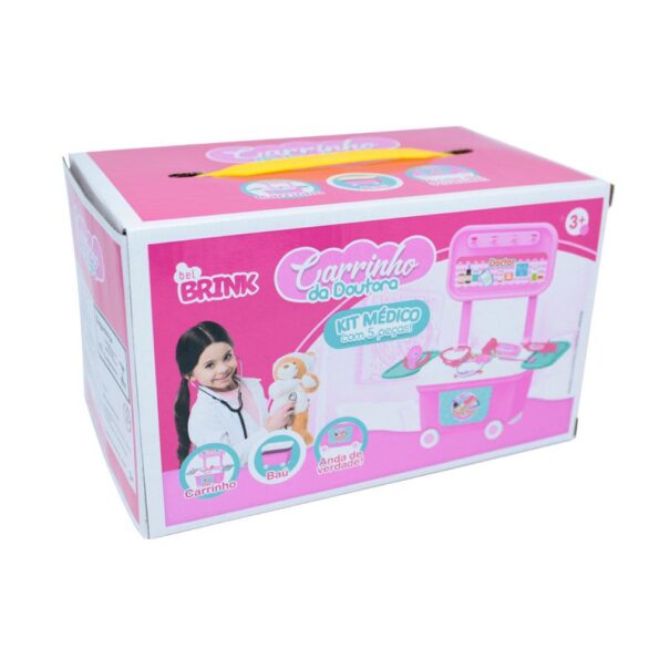 Kit Mini Carrinho Infantil Bel Brink Doutora 5 Peças Rosa (2)