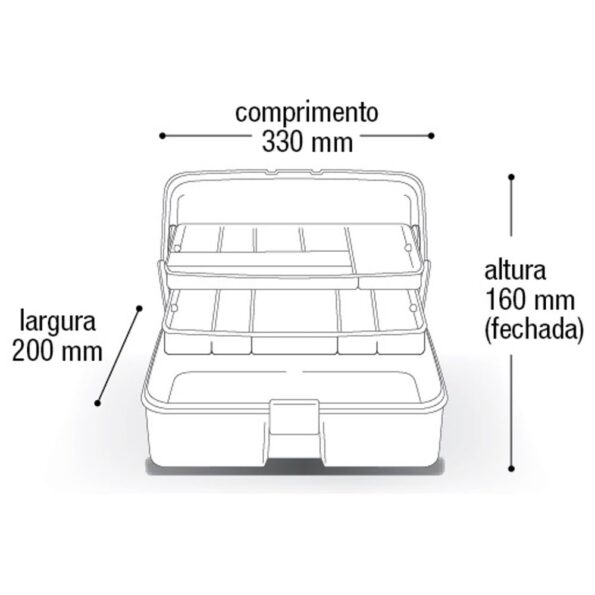 Maleta Multiuso Organizadora Arqplast Preta Mm30p Pescaria (5)