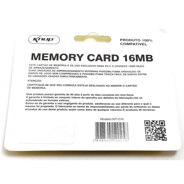 Memory Card 16mb Ps2 Kp-016 Knup (promoção) (3)