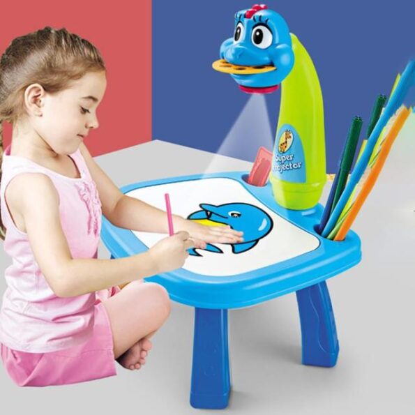 Mesa De Pintura Com Projetor A Pilha Infantil Tk-ab6188 (4)