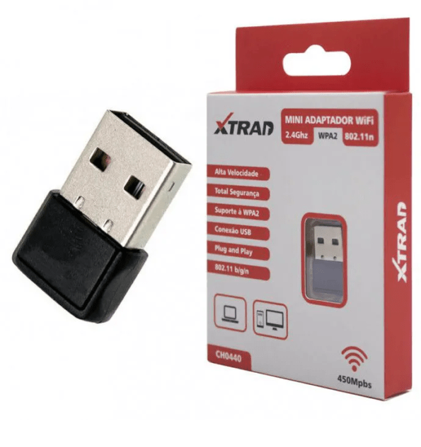 Mini Adpitador Wifi 2.4ghz 450mpbs Ch0440 Xtrad