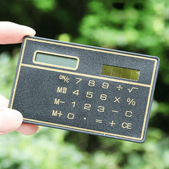 Mini Calculadora Solar De Bolso Carteira Cartão De Credito (1)