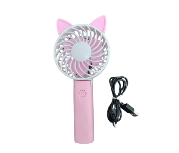 Mini Ventilador Portátil Seca Base Maquiagem Gatinho Usb (1)