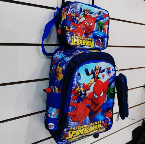 Mochila Com Rodinha Kit 3pçs Homem Aranha Da22253 Promoç Dy (1)