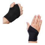 Munhequeira De Pulso Preta C Velcro Neoprene Gubly-0975 (1)