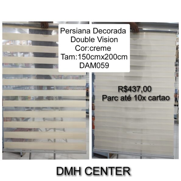 Persiana Decorativa Double Vision 150cmx200cm Dam059 Creme (1)