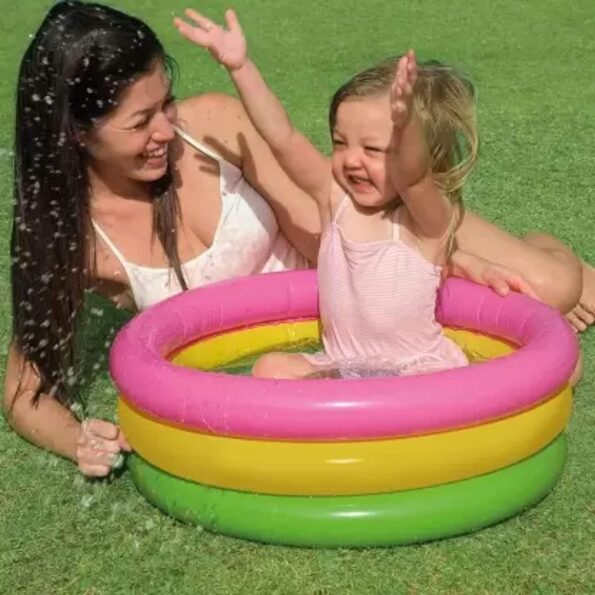 Piscina Infantil Por Do Sol Criança Inflável Acolchoado (3)