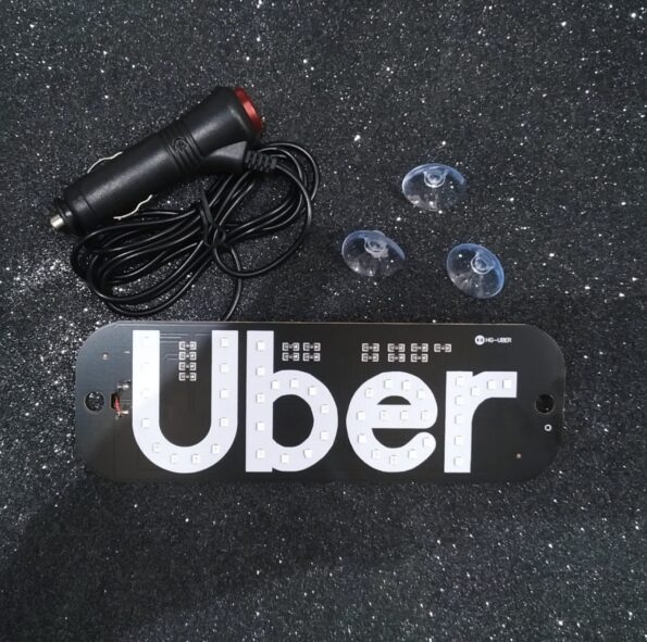 Placa De Uber Led Para Carro (2)