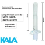 Porta Copos Dispenser Agua Branco 842249 Cap 100copos Kala (5)