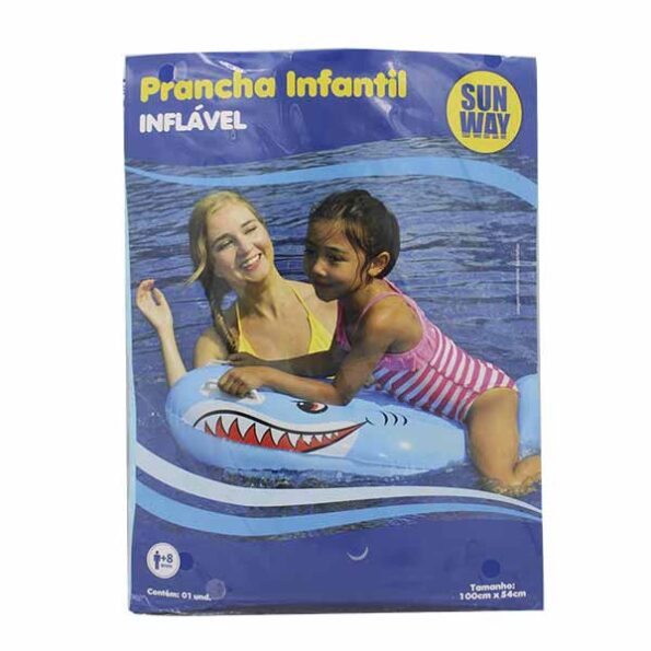 Prancha Infantil Inflável Formato Tubarão Praia (2)