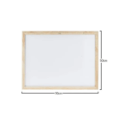 Quadro Branco Moldura De Madeira 50×70 (1)