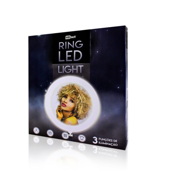 Ring Light 25,4cm 5w Usb Led Mbtech 3 Funçoes Mb84371 (1)