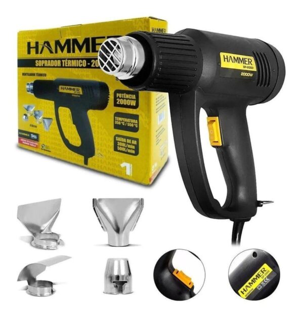 Soprador Termico Hammer 1700w 110v Gysp2000-110 (1)